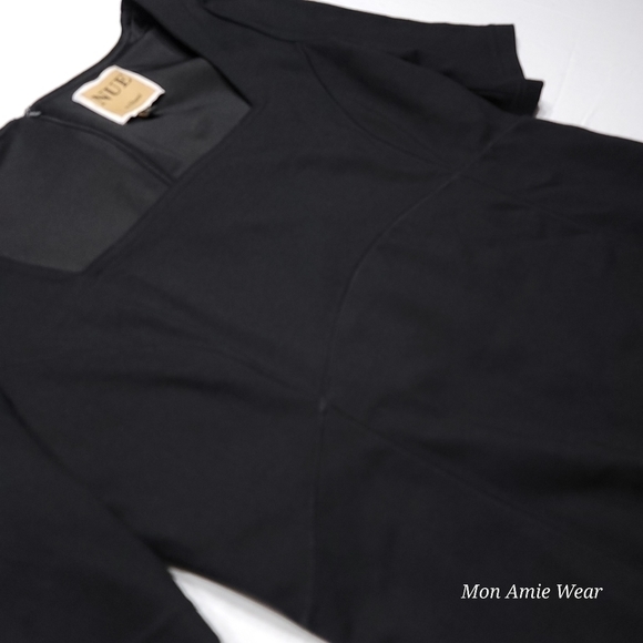 NUE By Shani Built-In Shapewear Midi Dress Size 4 Black - Picture 8 of 15